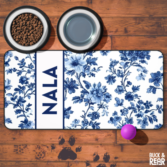 Chinoiserie Pet Feed Mat